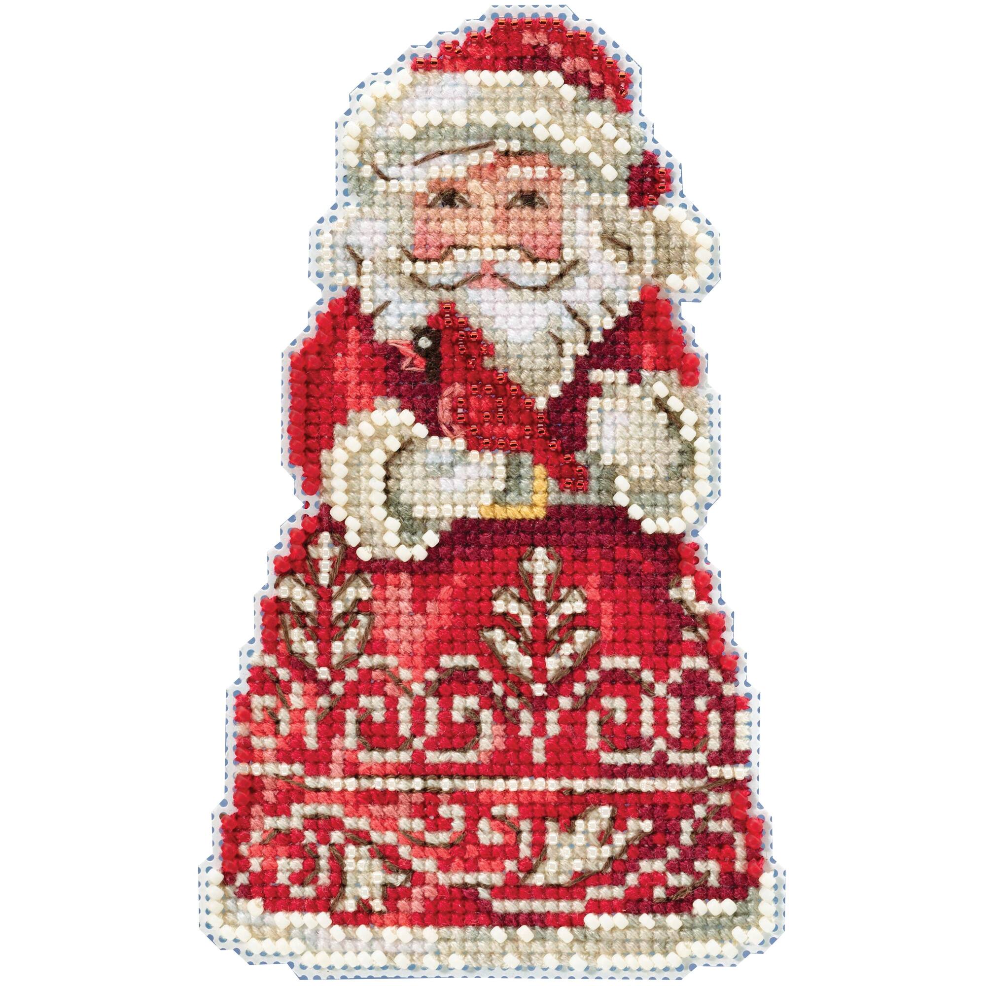 Mill Hill® Jim Shore Santa With Cardinal Counted Cross Stitch Kit